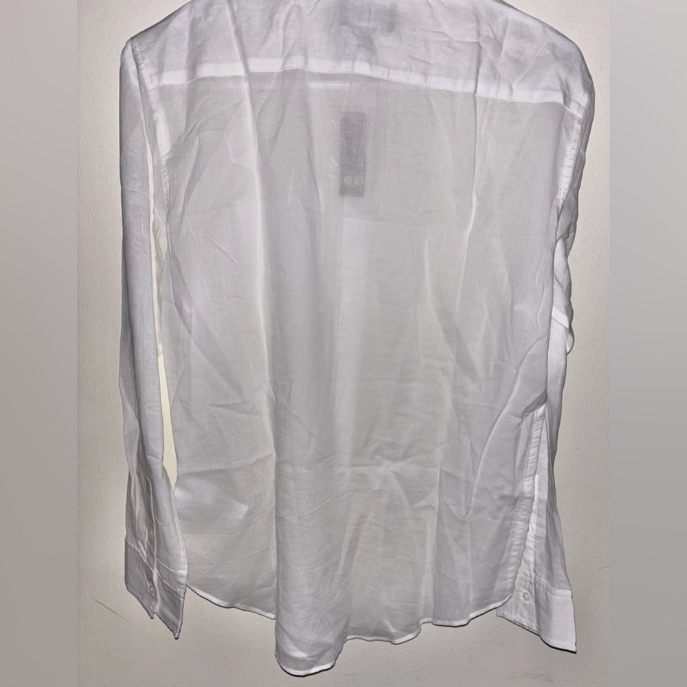 NWT J.Crew Garçon classic shirt in cotton poplin Size 2 White Preppy Cotton - Picture 9 of 13